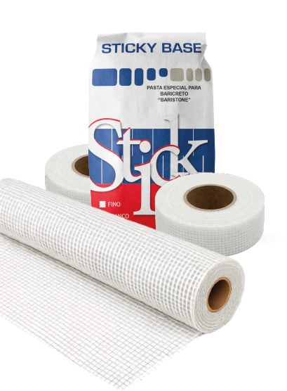 Cinta para juntas de fibra de vidrio y pasta Sticky Base BARI